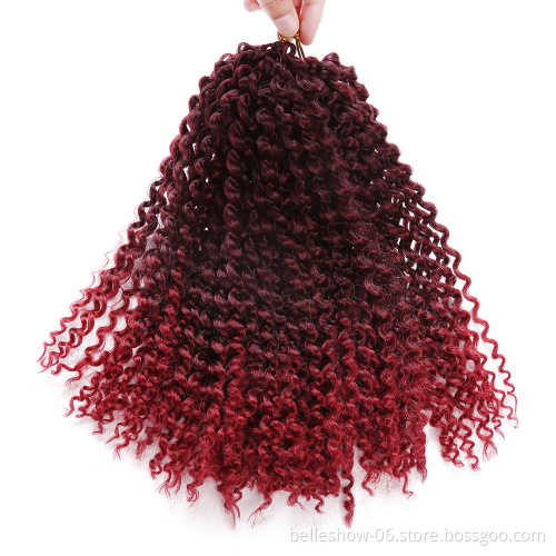 Hot sell Mali Bob 12'' 2packs Synthetic Curly Crochet Braid Hair Extensions Ombre braiding Bohemian Malibob Twist hair